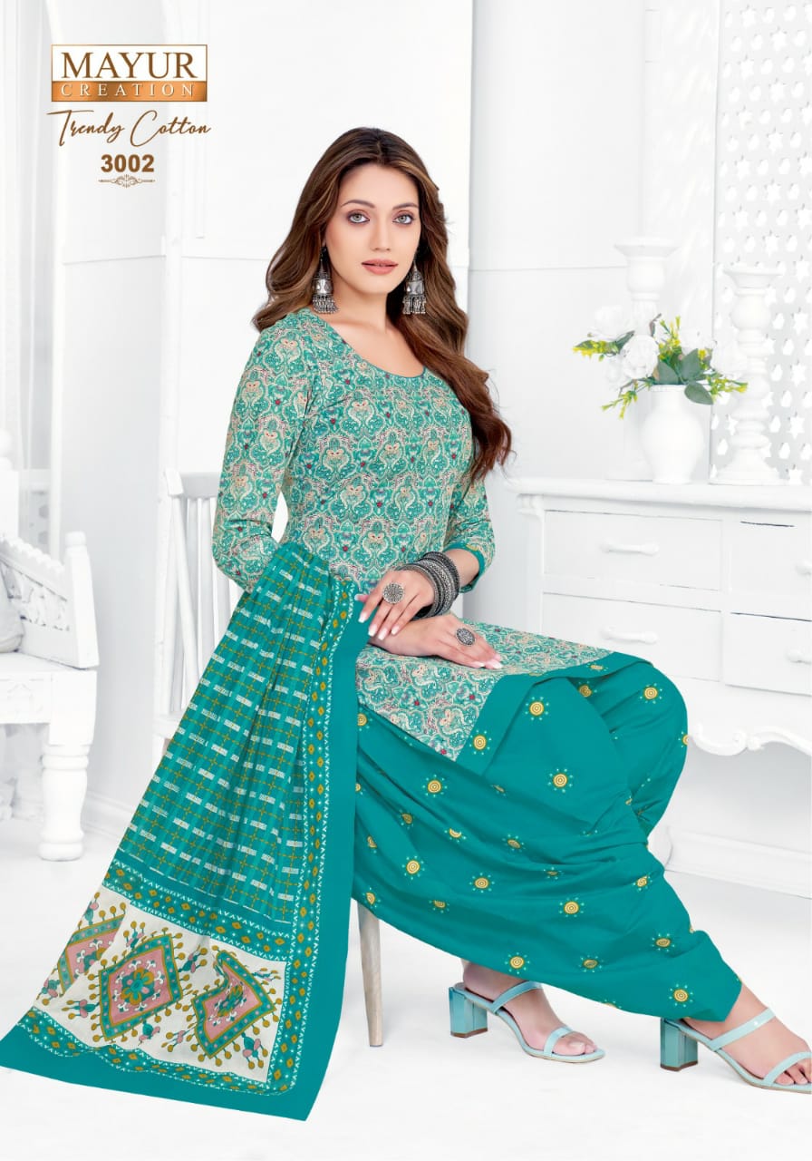 Trendy Cotton Vol 3 Mayur Creation Cotton Dress Material Exporter Gujarat