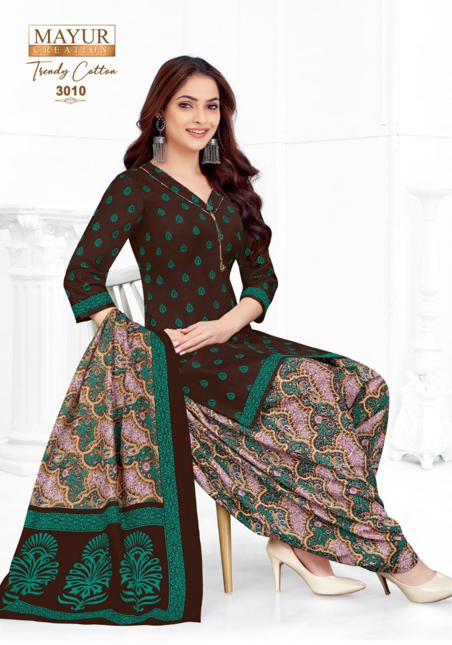 Trendy Cotton Vol 3 Mayur Creation Cotton Dress Material Exporter Gujarat