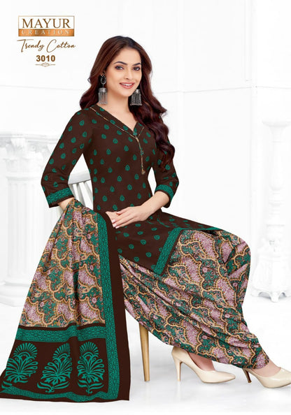 Trendy Cotton Vol 3 Mayur Creation Cotton Dress Material Exporter Gujarat