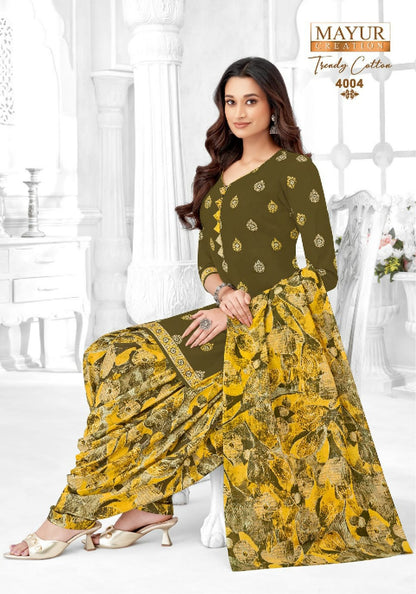 Trendy Vol 4 Mayur Creation Cotton Dress Material Supplier Gujarat