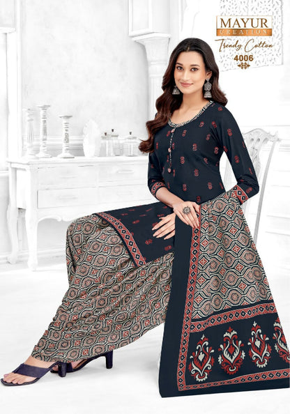 Trendy Vol 4 Mayur Creation Cotton Dress Material Supplier Gujarat