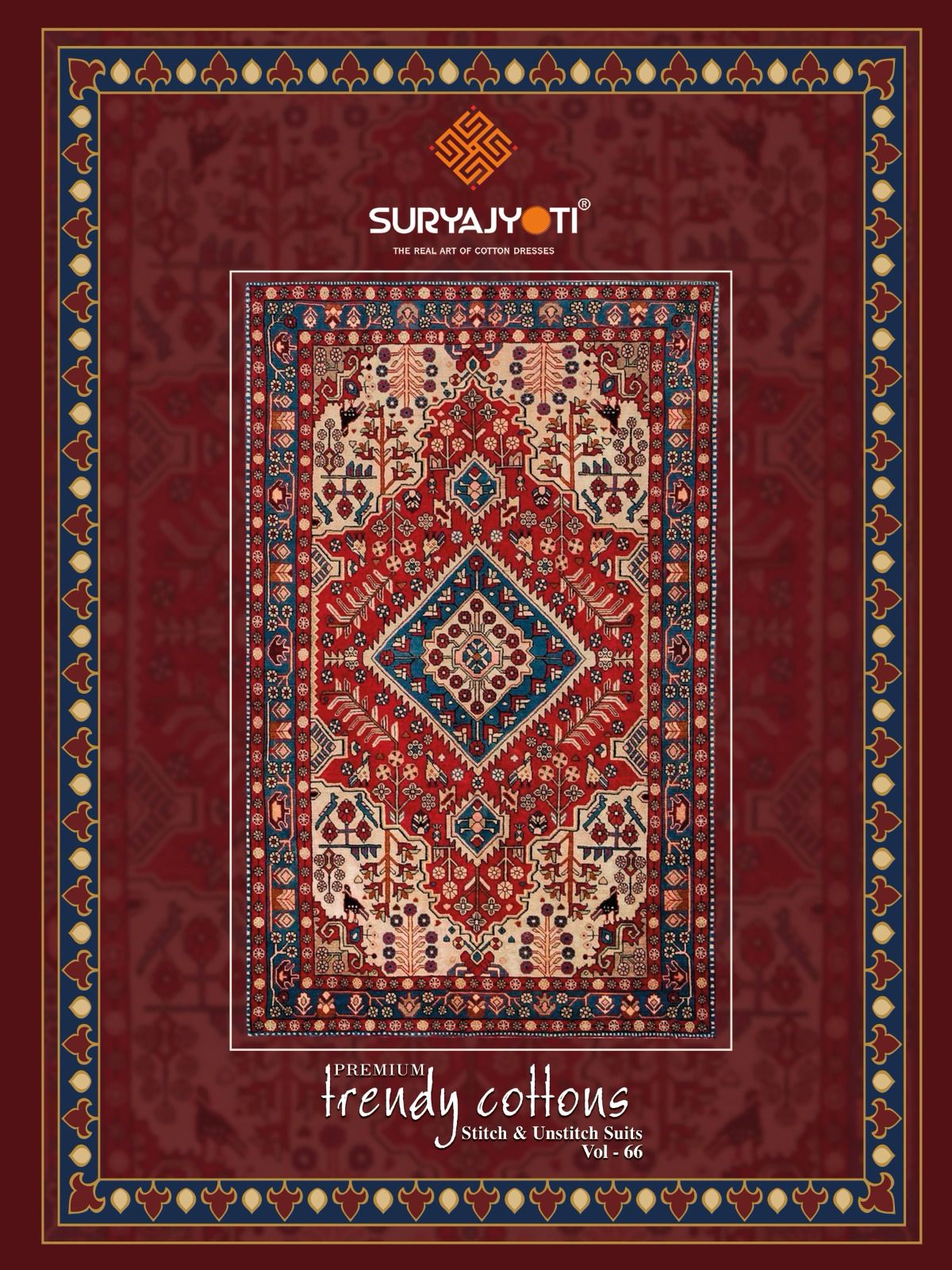 Trendy Cotton Vol 66 Suryajyoti Cotton Dress Material Exporter Gujarat