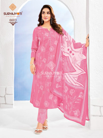 Trendy Cotton Vol 66 Suryajyoti Cotton Dress Material Exporter Gujarat