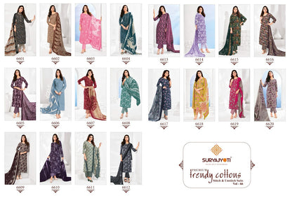 Trendy Cotton Vol 66 Suryajyoti Cotton Readymade Pant Style Suits Manufacturer India