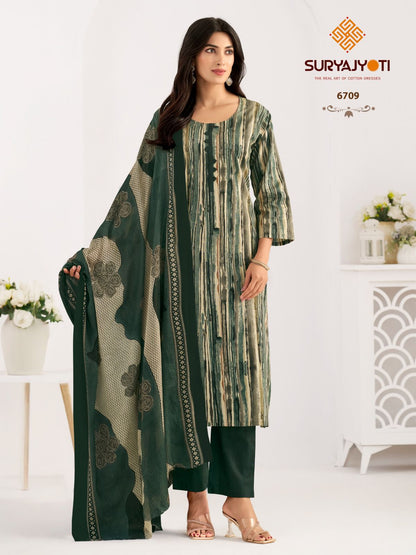 Trendy Cotton Vol 67 Suryajyoti Pant Style Suits Wholesaler Gujarat