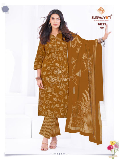 Trendy Cotton Vol 68 Suryajyoti Pant Style Suits Manufacturer India