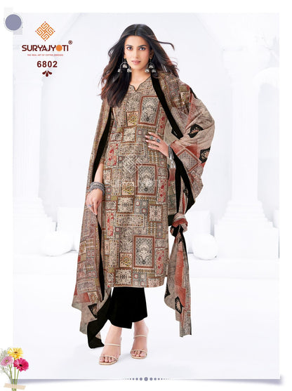 Trendy Cotton Vol 68 Suryajyoti Readymade Pant Style Suits Supplier India