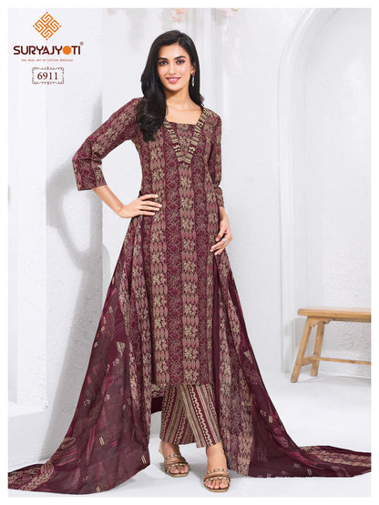 Trendy Vol 69 Suryajyoti Cotton Dress Material Manufacturer