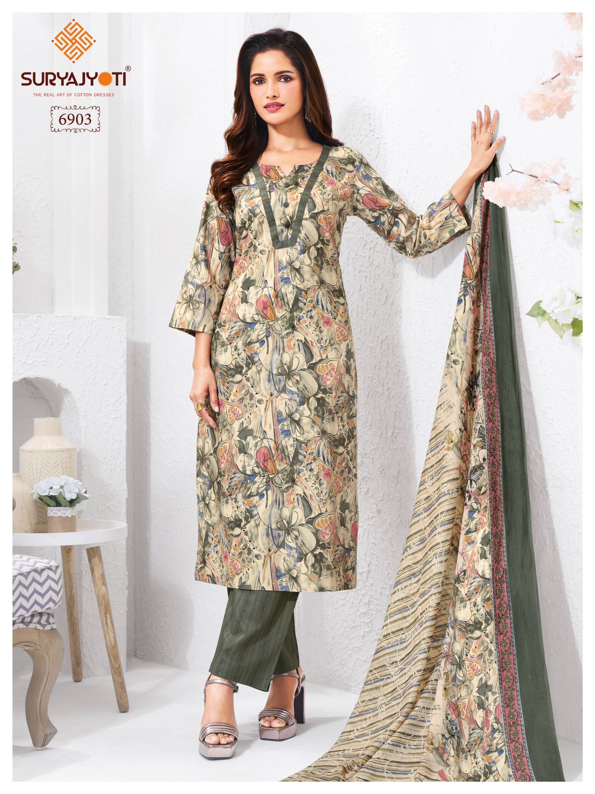Trendy Vol 69 Suryajyoti Readymade Cotton Pant Suits Supplier