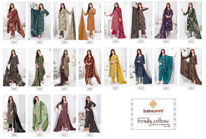 Trendy Vol 69 Suryajyoti Readymade Cotton Pant Suits Supplier