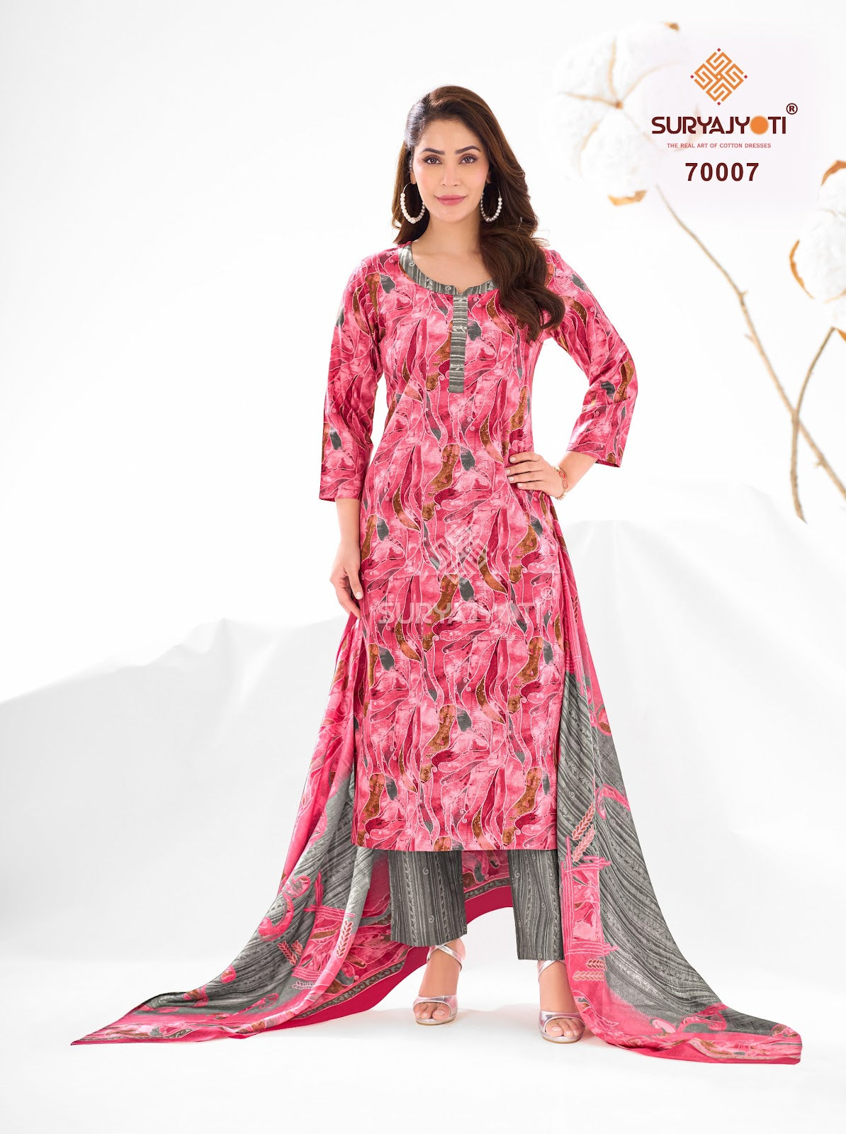 Trendy Cotton Vol 70 Suryajyoti Pant Style Suits Supplier