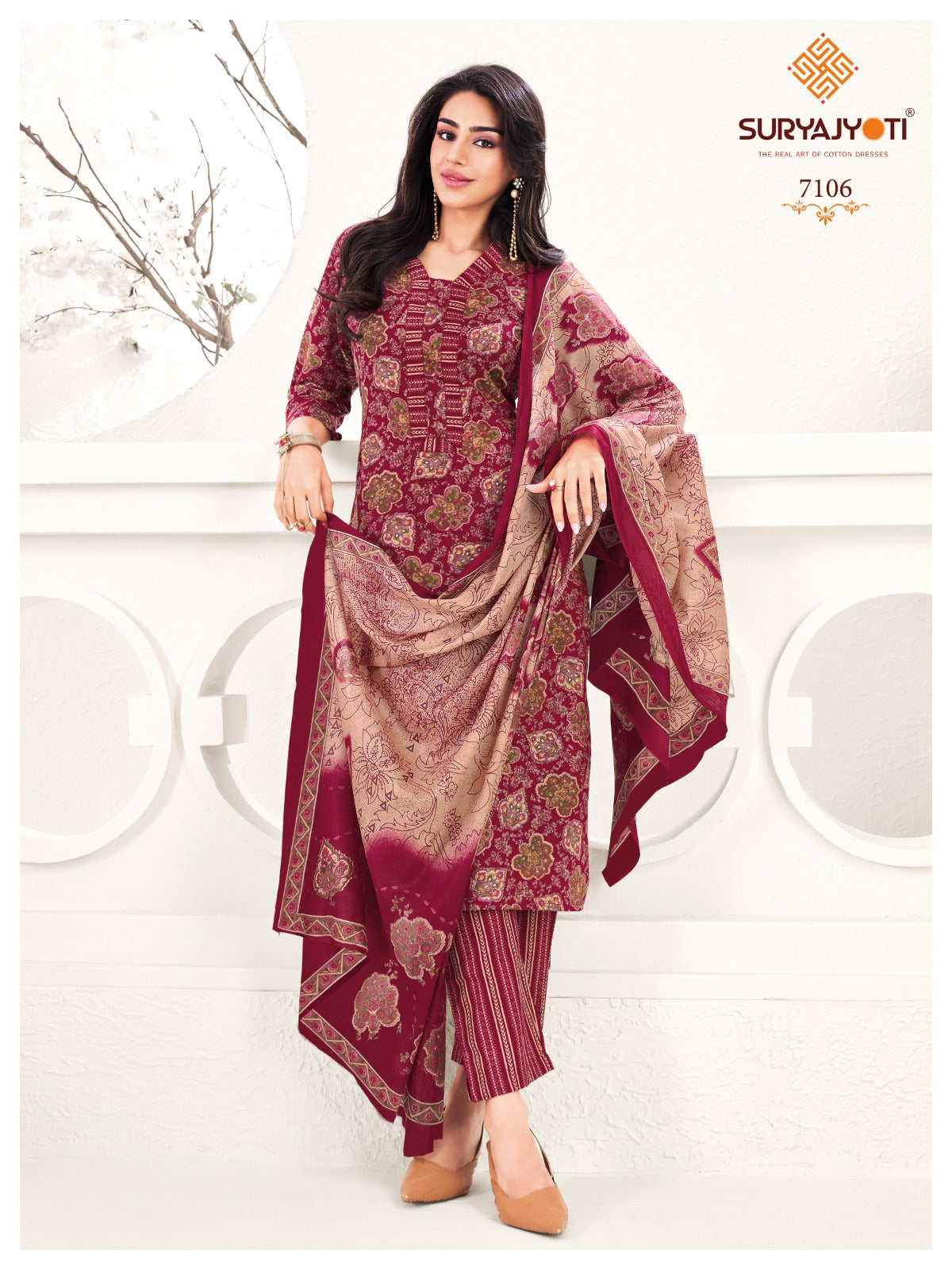 Trendy Cotton Vol 71 Suryajyoti Pant Style Suits Supplier Ahmedabad