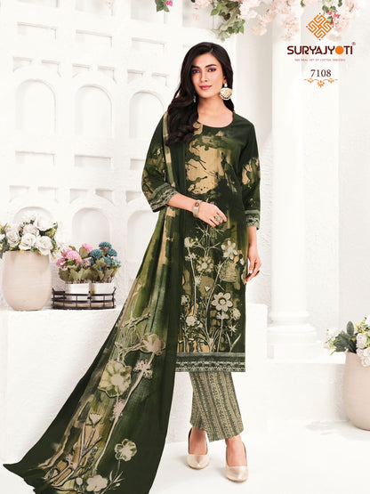 Trendy Cotton Vol 71 Suryajyoti Pant Style Suits Supplier Ahmedabad
