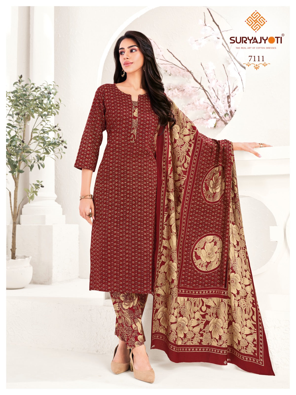 Trendy Cotton Vol 71 Suryajyoti Pant Style Suits Supplier Ahmedabad