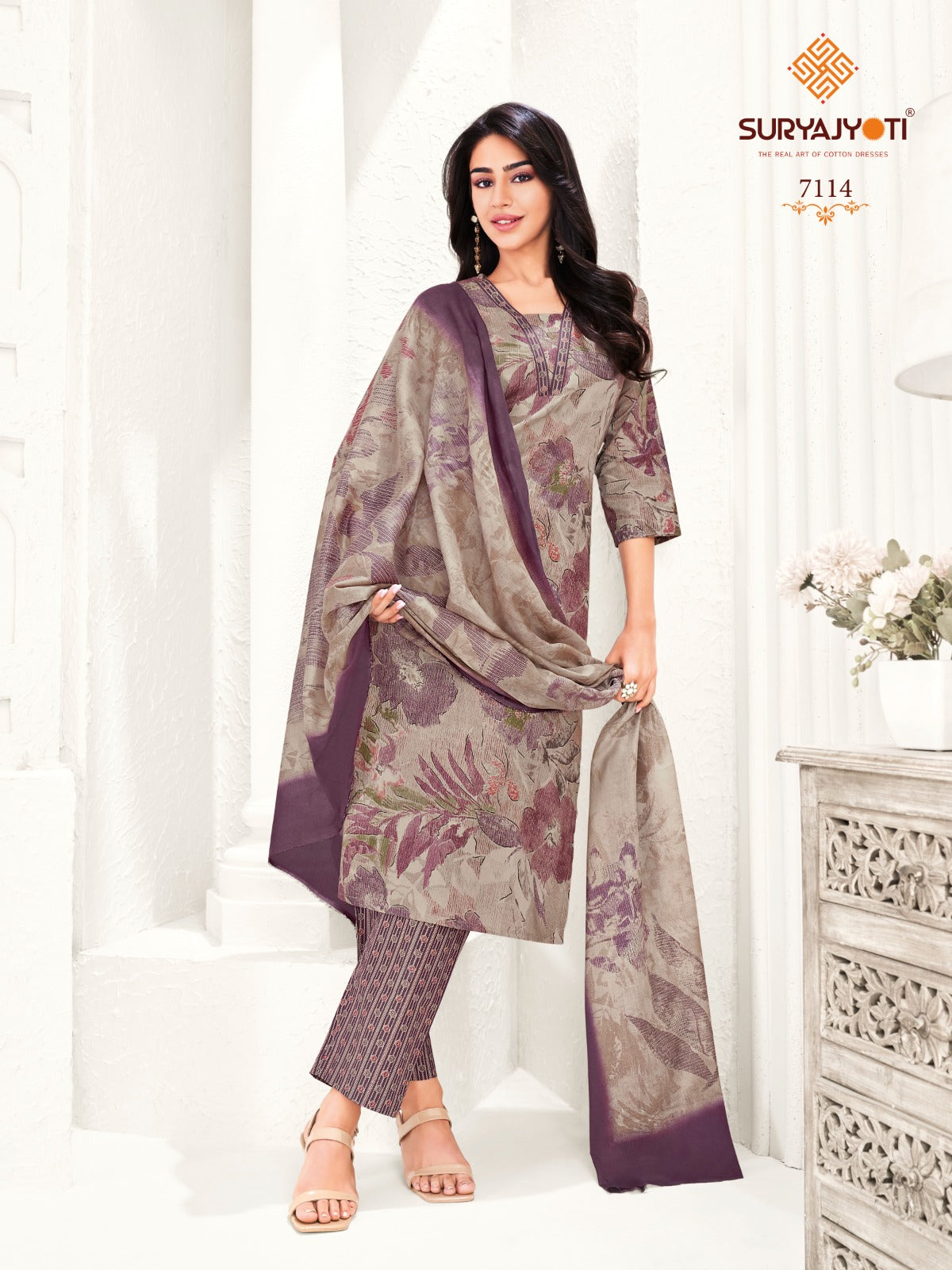 Trendy Cotton Vol 71 Suryajyoti Pant Style Suits Supplier Ahmedabad