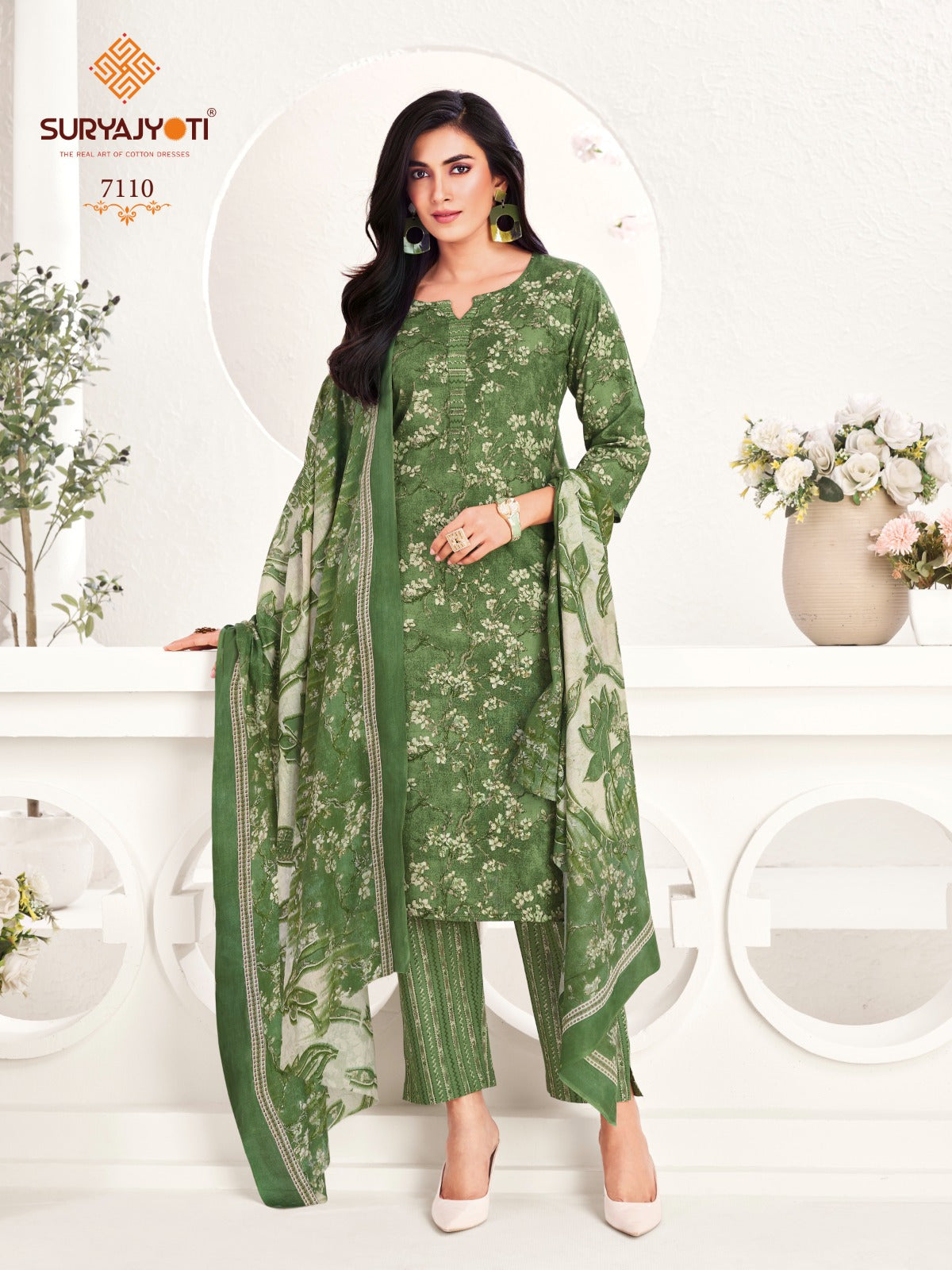Trendy Cotton Vol 71 Suryajyoti Readymade Pant Style Suits Exporter