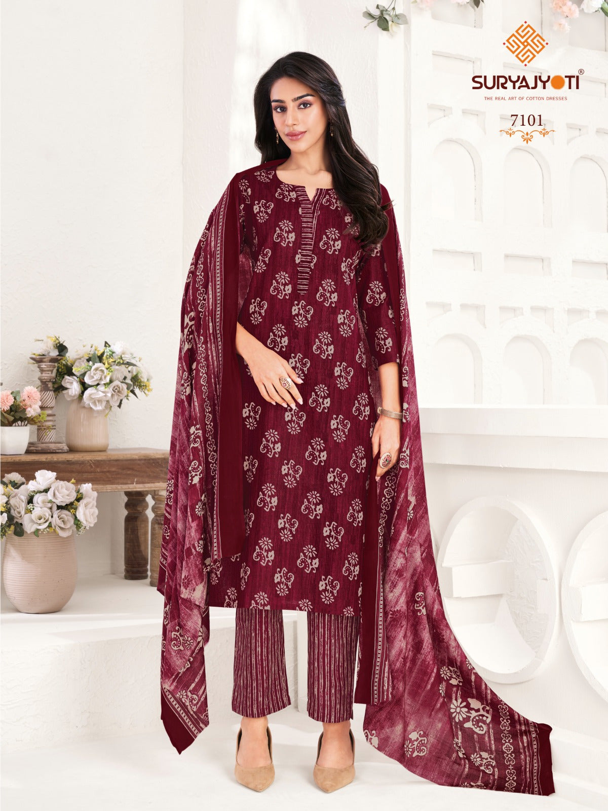 Trendy Cotton Vol 71 Suryajyoti Readymade Pant Style Suits Exporter