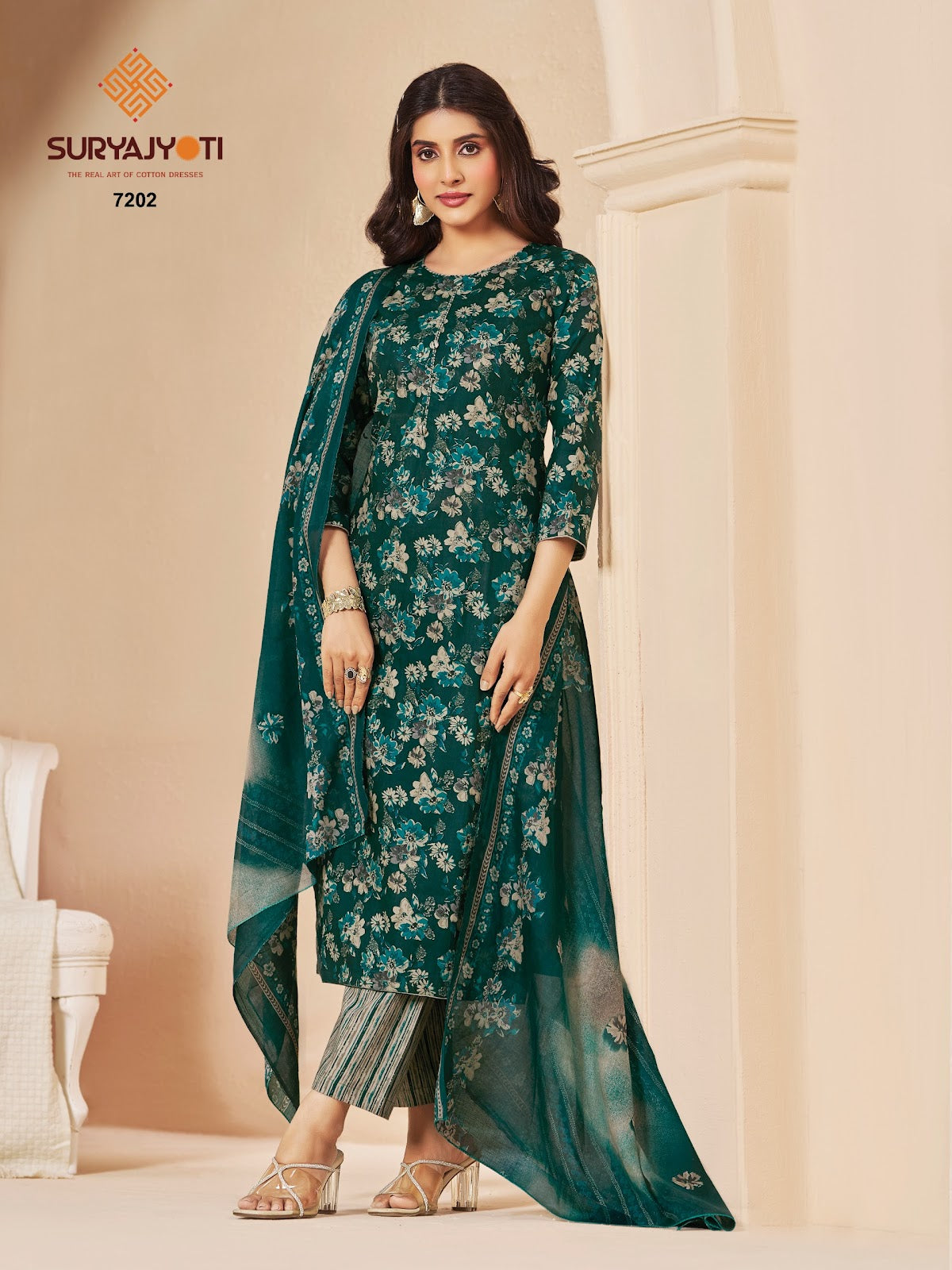 Trendy Cotton Vol 72 Suryajyoti Pant Style Suits Exporter India