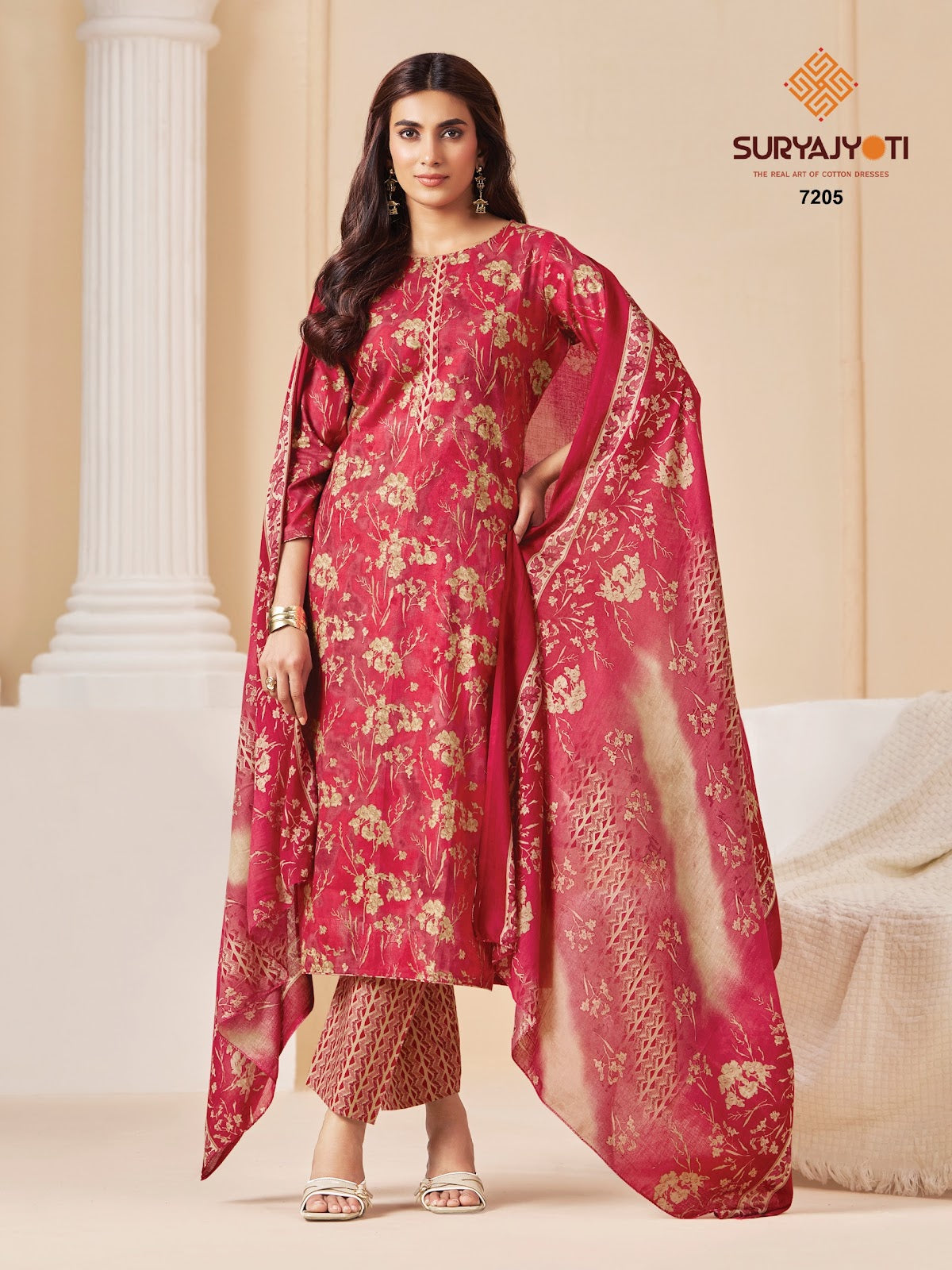 Trendy Cotton Vol 72 Suryajyoti Pant Style Suits Exporter India