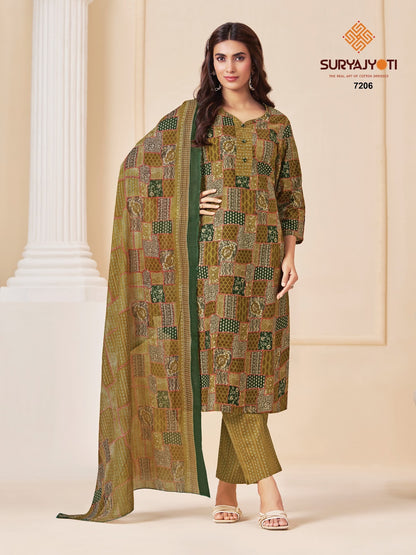 Trendy Cotton Vol 72 Suryajyoti Pant Style Suits Exporter India