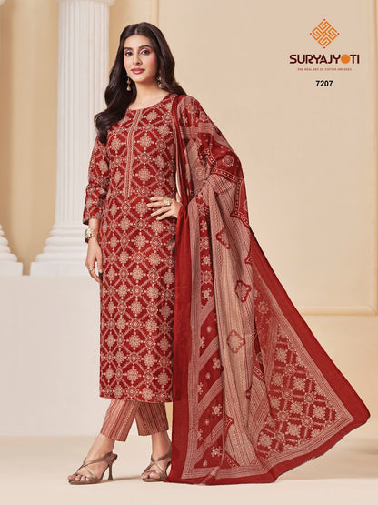 Trendy Cotton Vol 72 Suryajyoti Readymade Pant Style Suits Wholesaler India