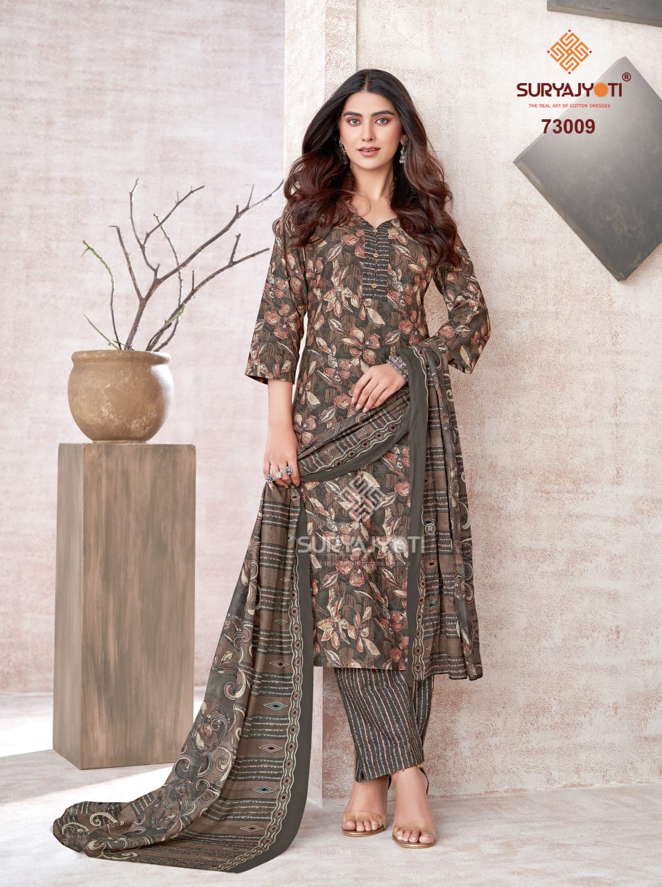 Trendy Cotton Vol 73 Suryajyoti Pant Style Suits Wholesaler Gujarat