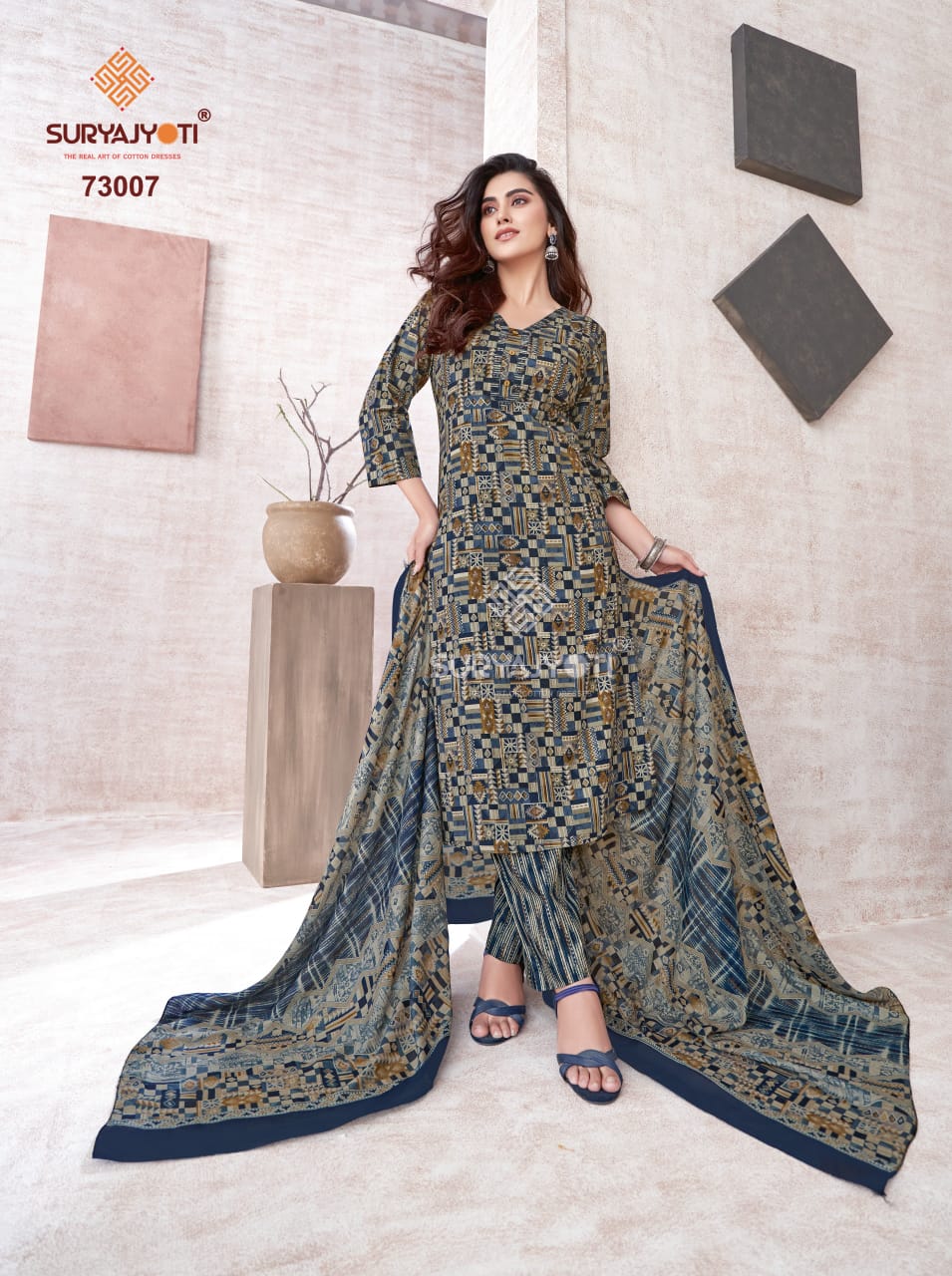 Trendy Cotton Vol 73 Suryajyoti Pant Style Suits Wholesaler Gujarat
