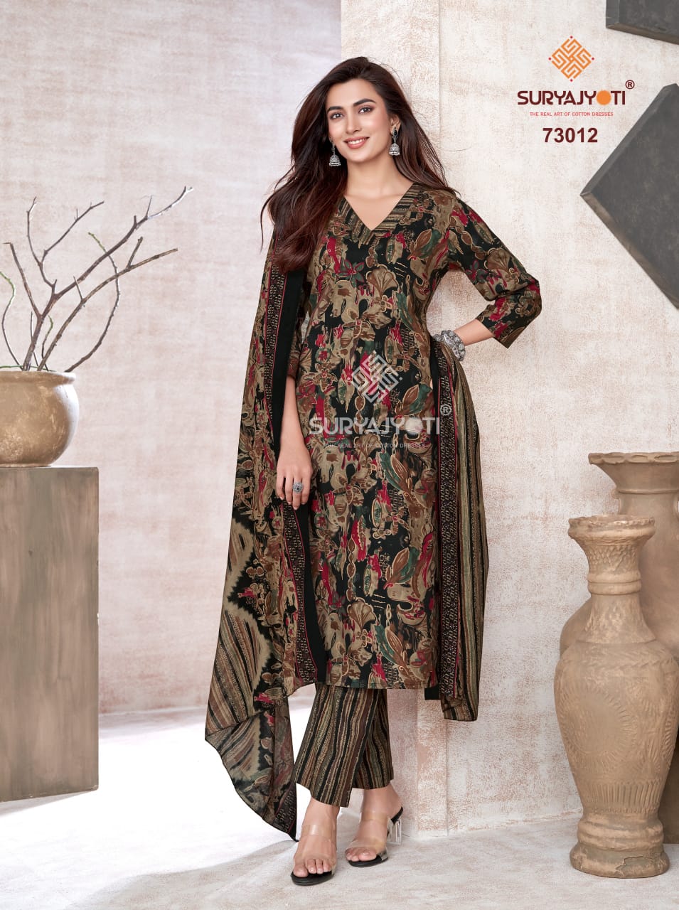 Trendy Cotton Vol 73 Suryajyoti Pant Style Suits Wholesaler Gujarat