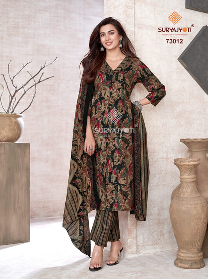 Trendy Cotton Vol 73 Suryajyoti Pant Style Suits Wholesaler Gujarat