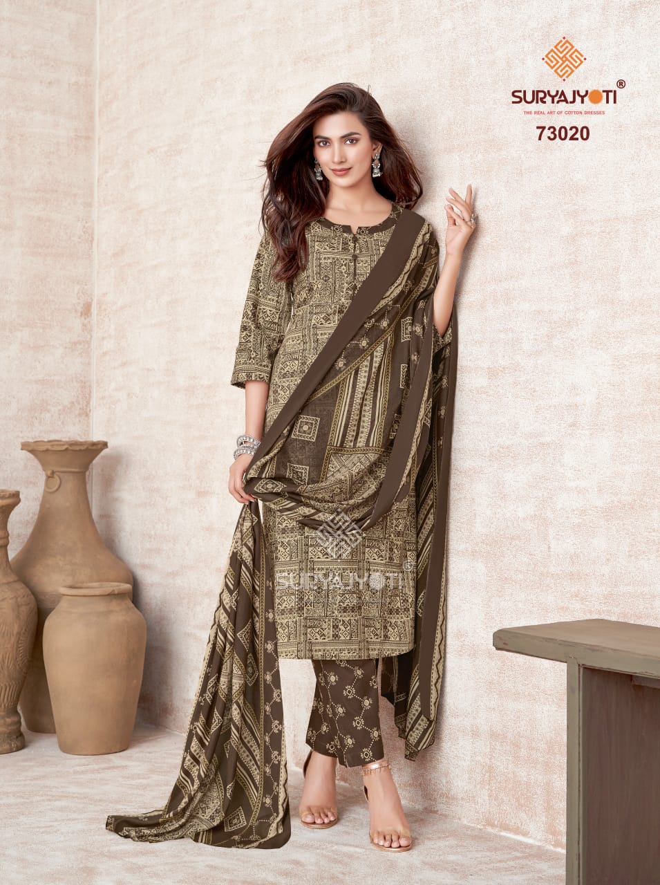 Trendy Cotton Vol 73 Suryajyoti Pant Style Suits Wholesaler Gujarat