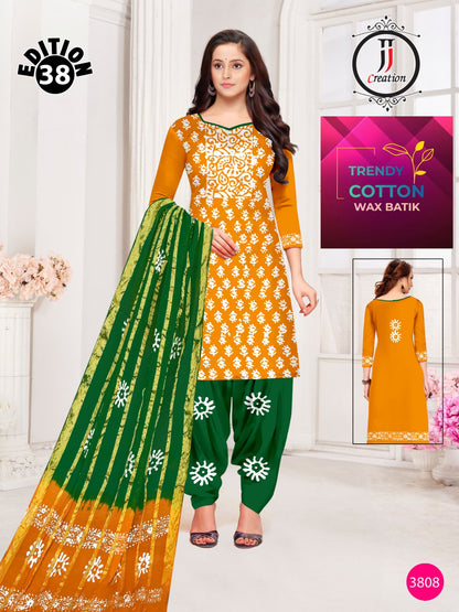 Trendy Cotton Wax Batik Edition 38 Jj Salwar Suits Exporter Gujarat