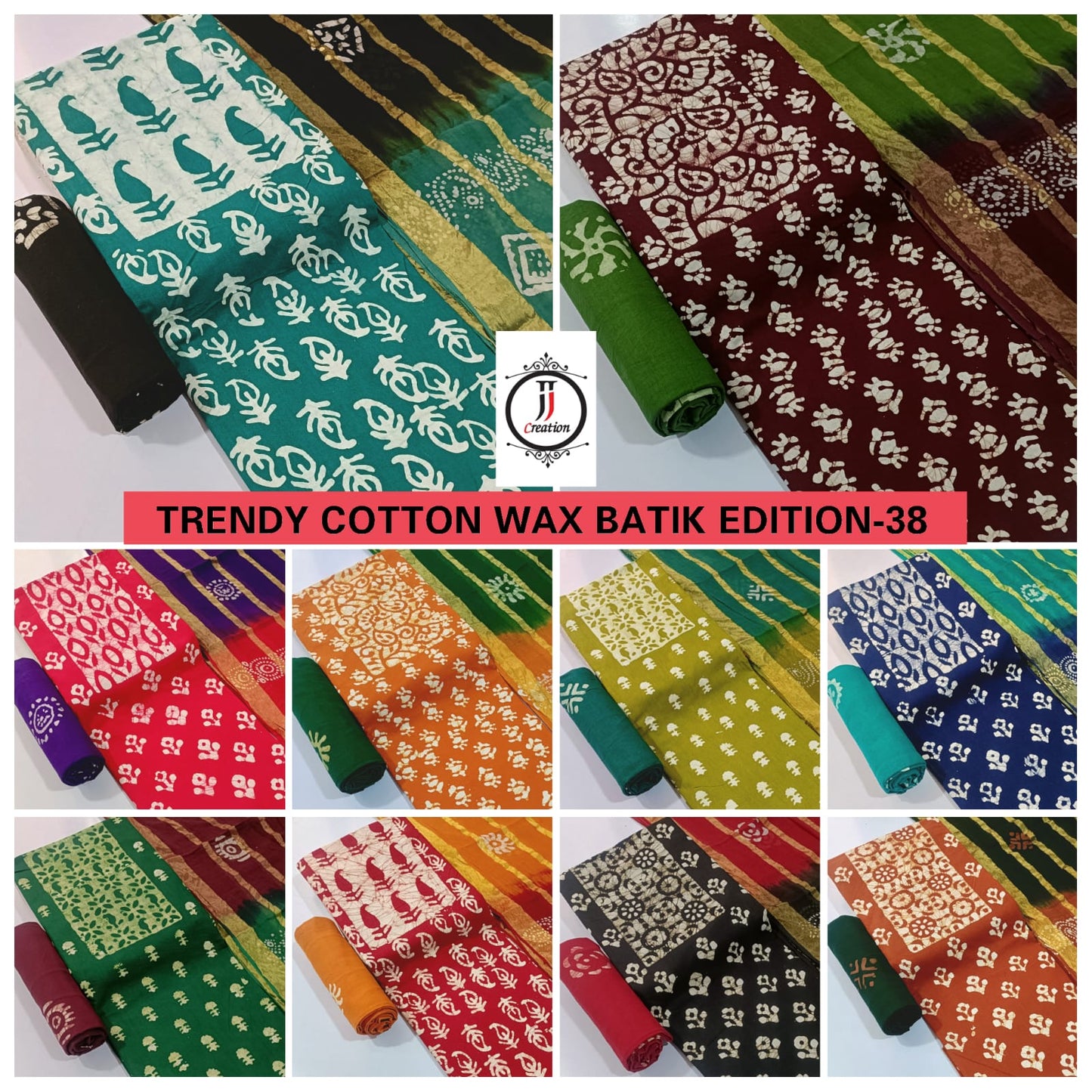 Trendy Cotton Wax Batik Edition 38 Jj Salwar Suits Exporter Gujarat