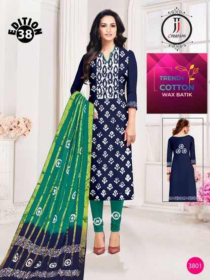 Trendy Cotton Wax Batik Edition 38 Jj Salwar Suits Exporter Gujarat