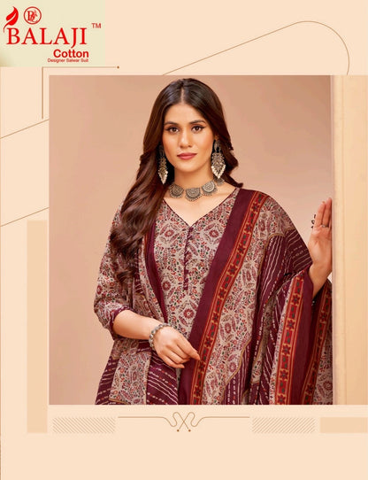 Trendy Cottons Vol 4 Balaji Readymade Pant Style Suits Supplier Gujarat