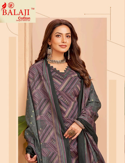 Trendy Cottons Vol 4 Balaji Readymade Pant Style Suits Supplier Gujarat