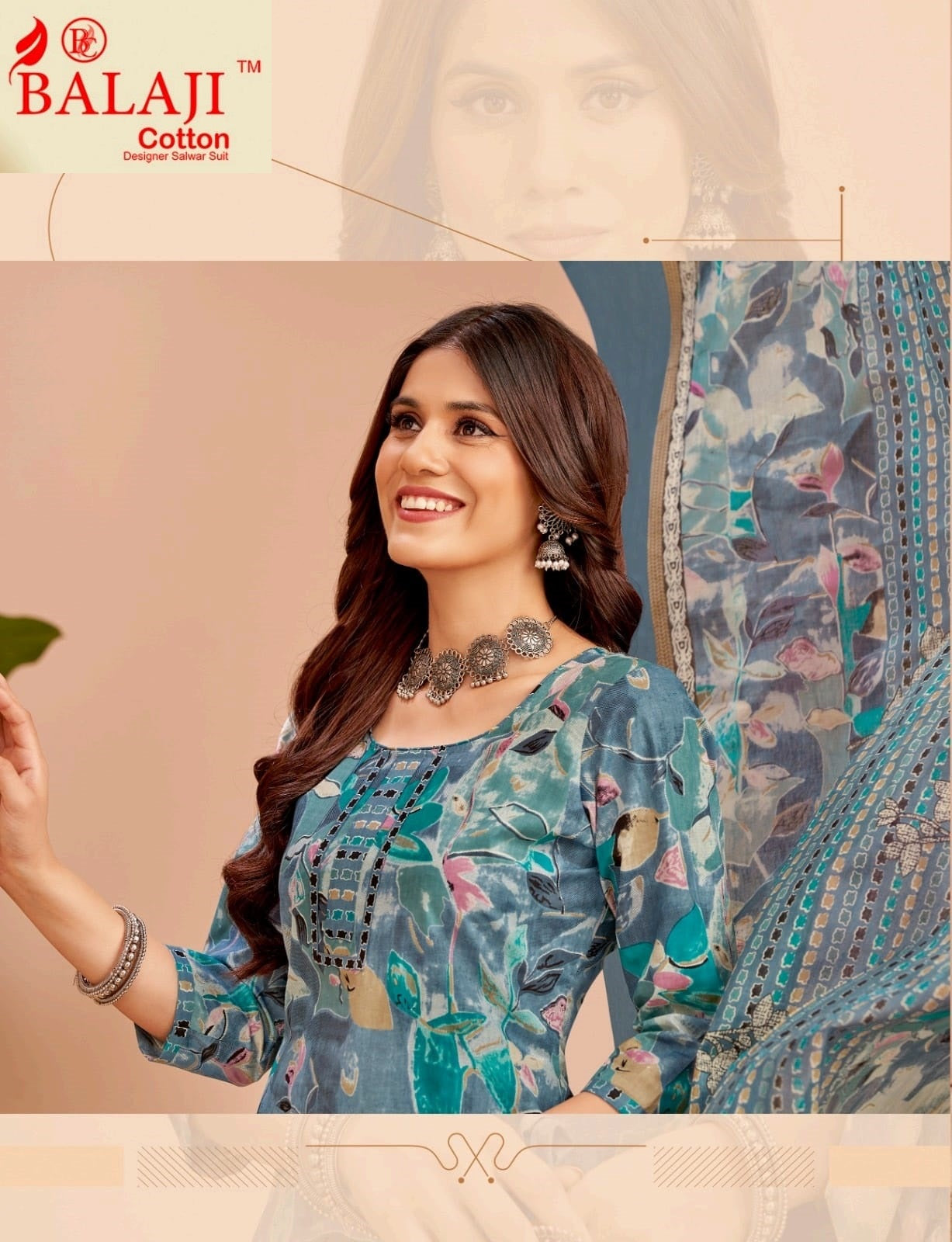 Trendy Cottons Vol 4 Balaji Readymade Pant Style Suits Supplier Gujarat