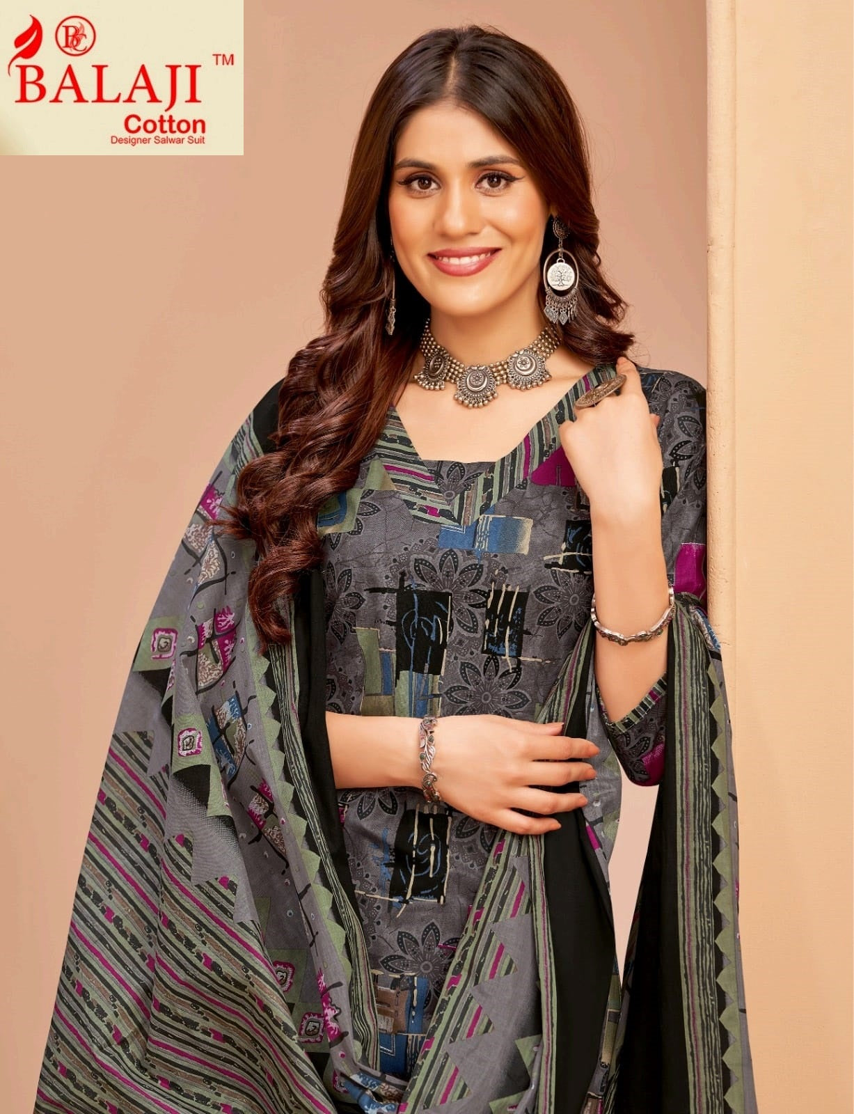 Trendy Cottons Vol 4 Balaji Readymade Pant Style Suits Supplier Gujarat