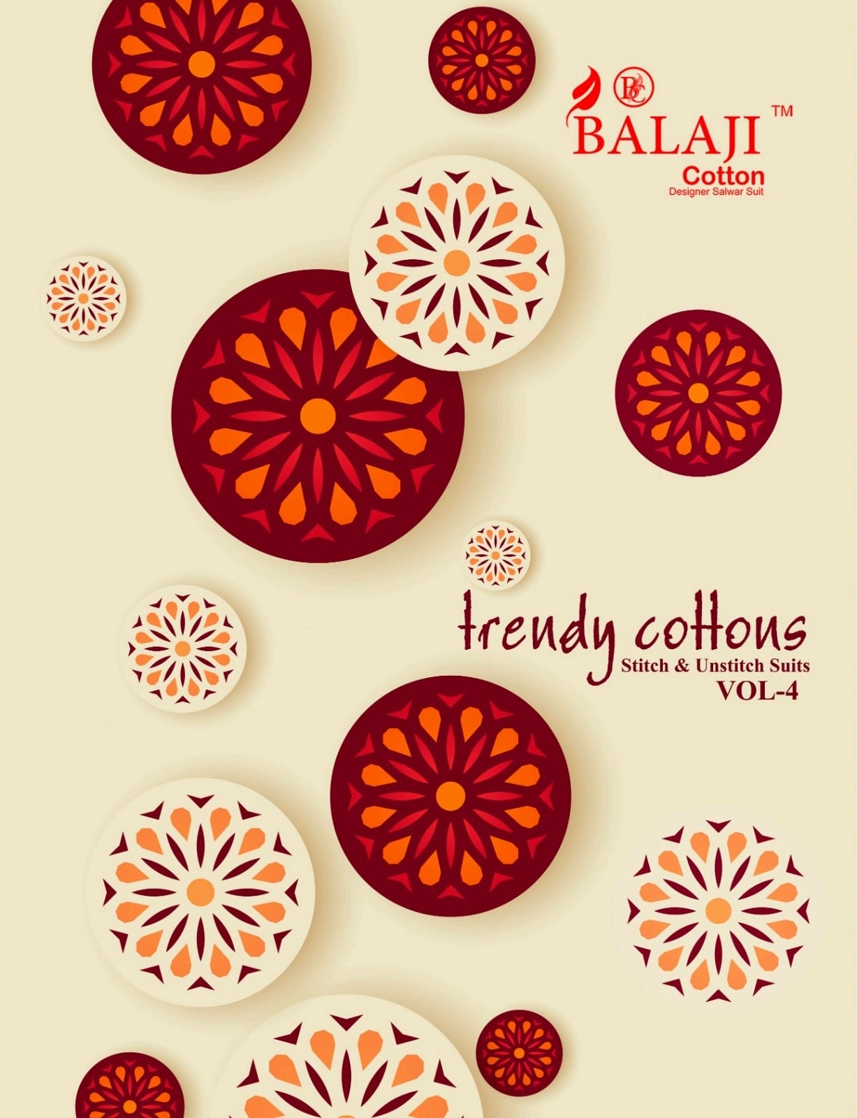 Trendy Cottons Vol 4 Balaji Readymade Pant Style Suits Supplier Gujarat
