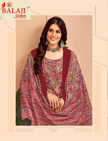 Trendy Cottons Vol 4 Balaji Readymade Pant Style Suits Supplier Gujarat