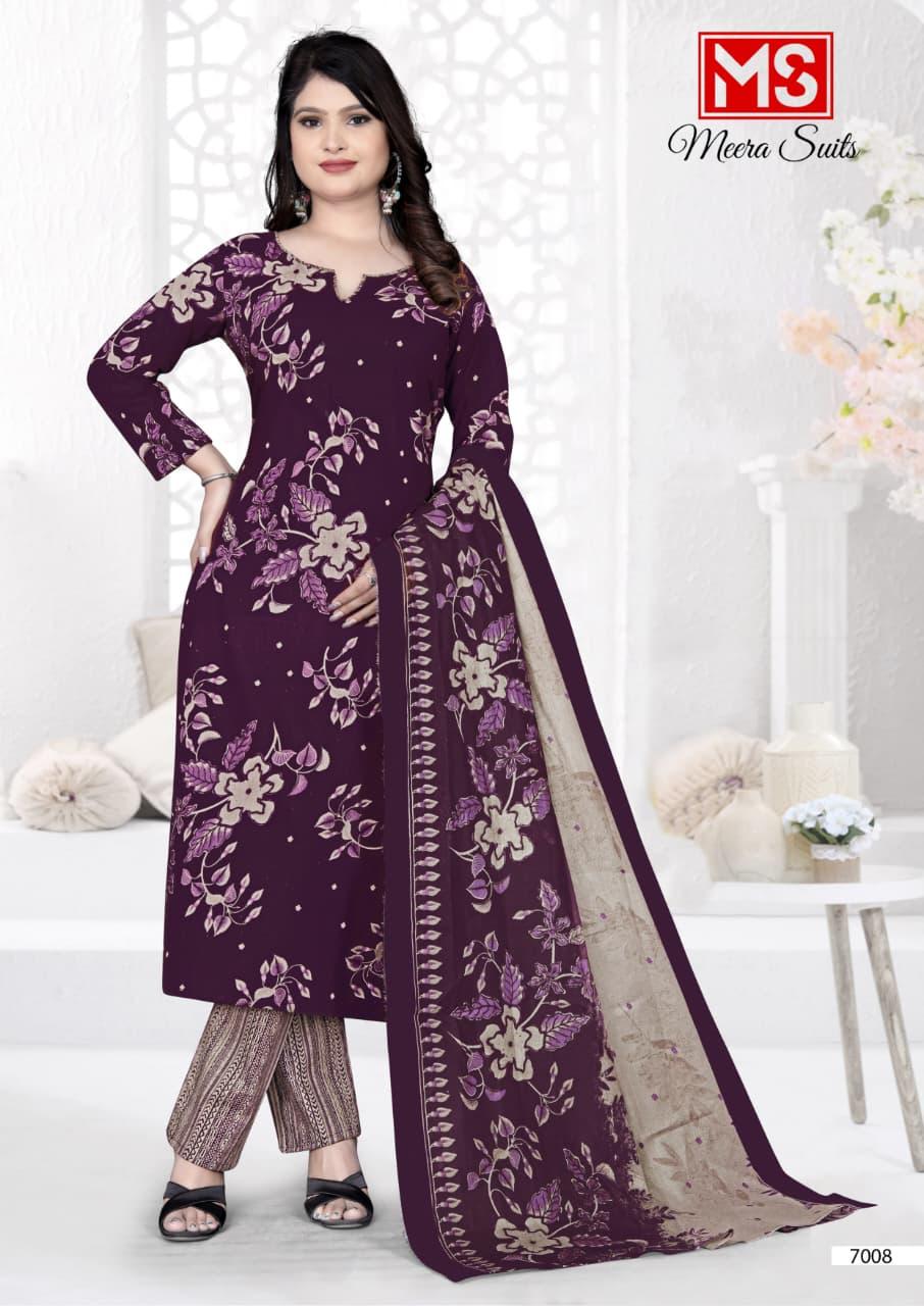 Trendy Cottons Vol 70 Meera Readymade Pant Style Suits Wholesale