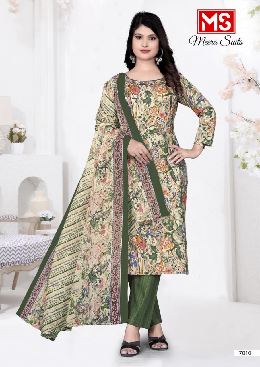 Trendy Cottons Vol 70 Meera Readymade Pant Style Suits Wholesale