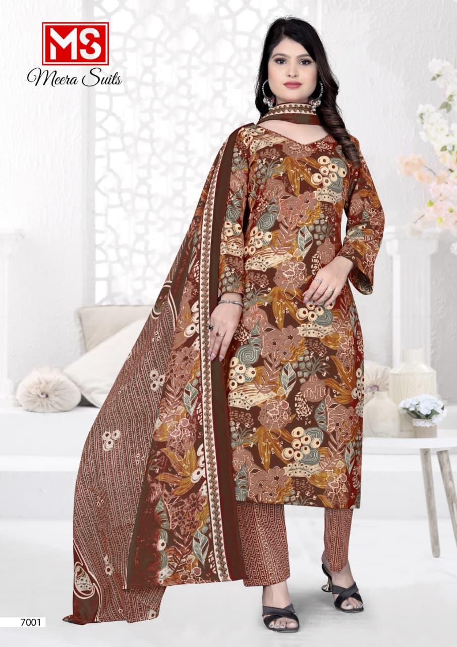 Trendy Cottons Vol 70 Meera Readymade Pant Style Suits Wholesale