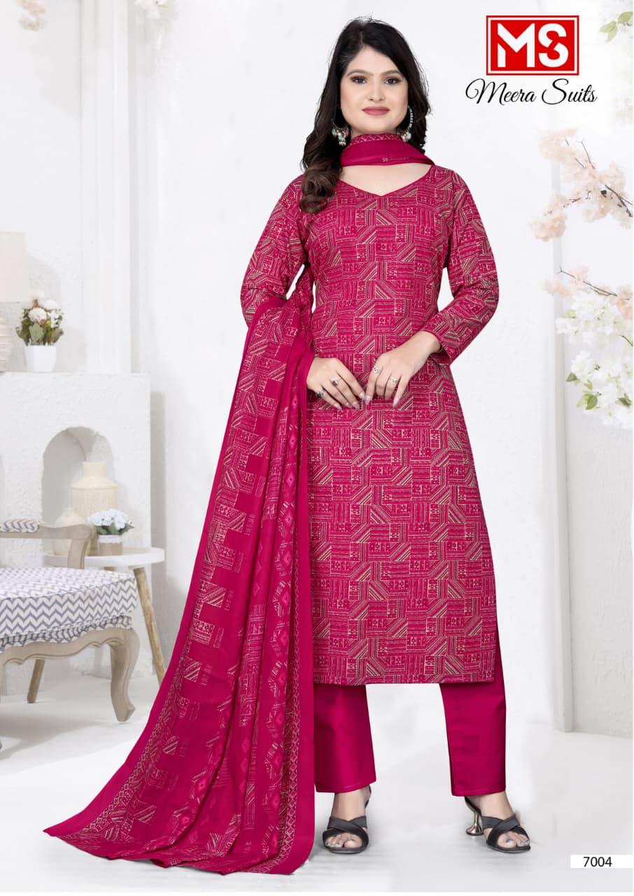 Trendy Cottons Vol 70 Meera Readymade Pant Style Suits Wholesale