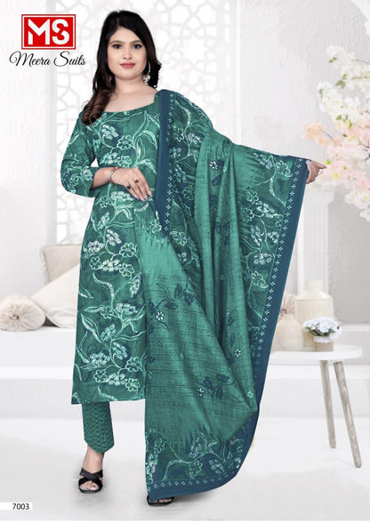 Trendy Cottons Vol 70 Meera Readymade Pant Style Suits Wholesale