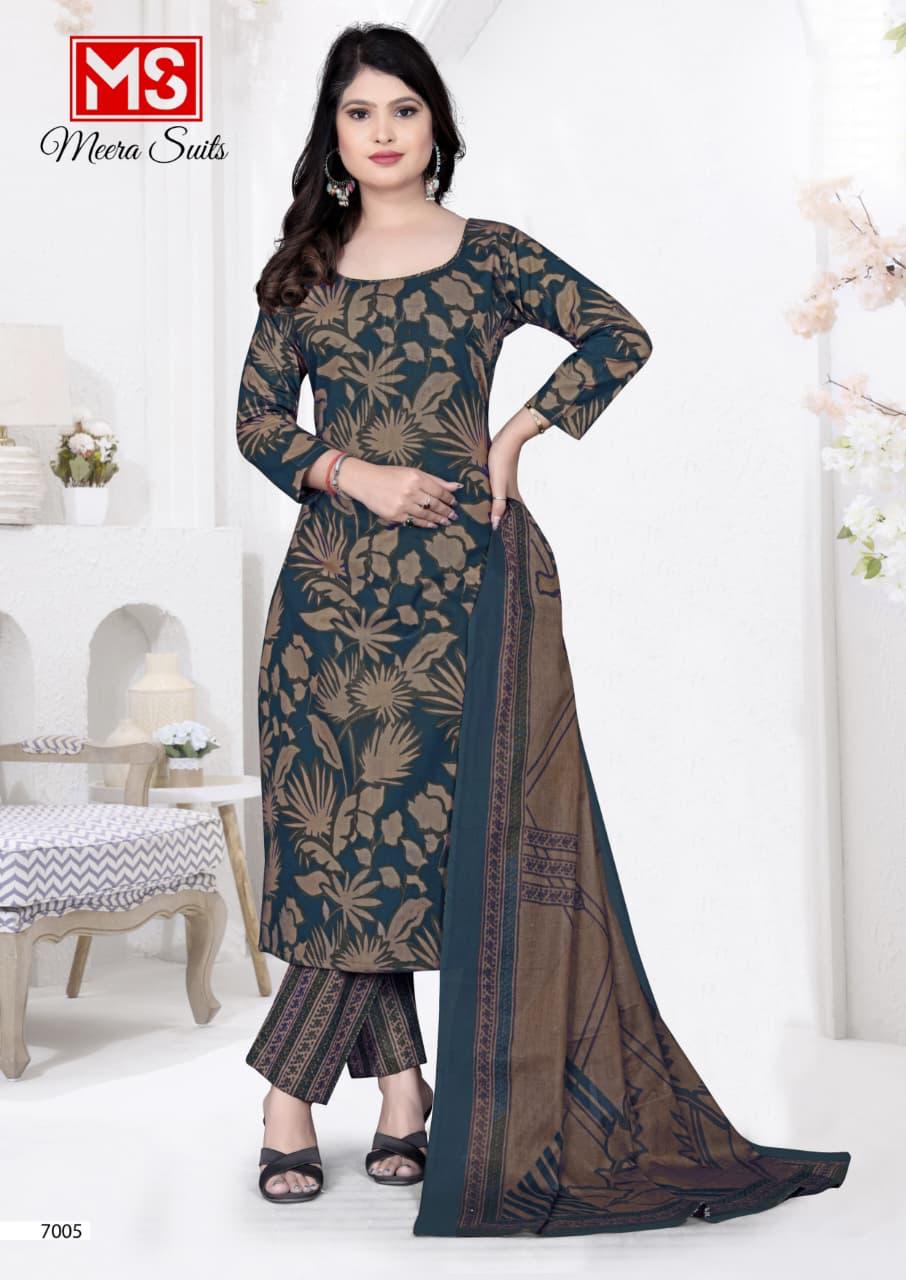 Trendy Cottons Vol 70 Meera Readymade Pant Style Suits Wholesale