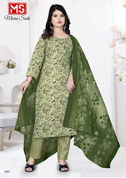 Trendy Cottons Vol 70 Meera Readymade Pant Style Suits Wholesale