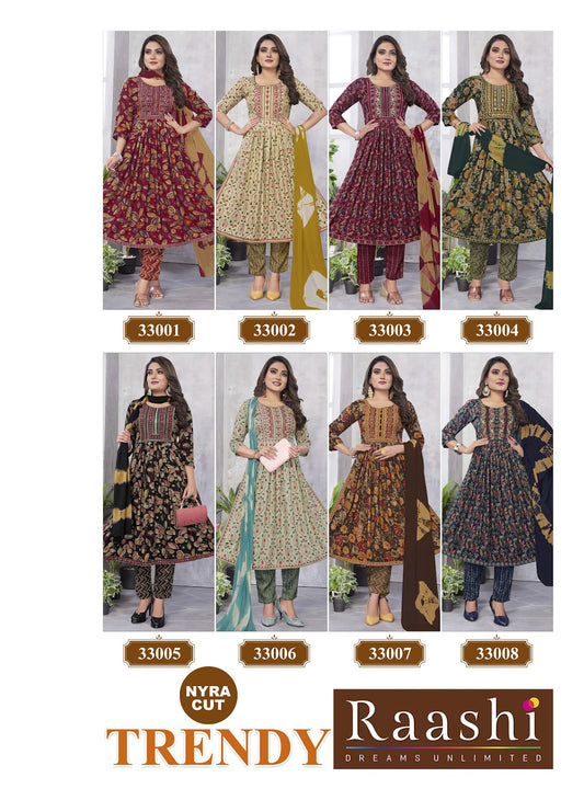 Trendy Nyra Cut Raashi Capsule Readymade Pant Style Suits Wholesale Rate