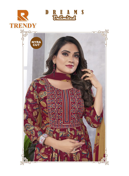 Trendy Nyra Cut Raashi Capsule Readymade Pant Style Suits Wholesale Rate