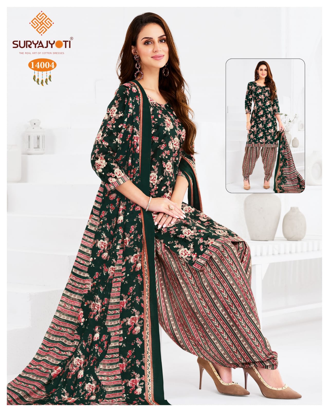 Trendy Patiyala Vol 14 Suryajyoti Cotton Dress Material Wholesale