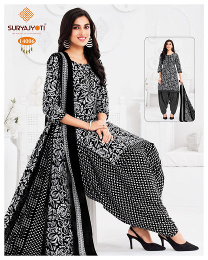 Trendy Patiyala Vol 14 Suryajyoti Cotton Dress Material Wholesale